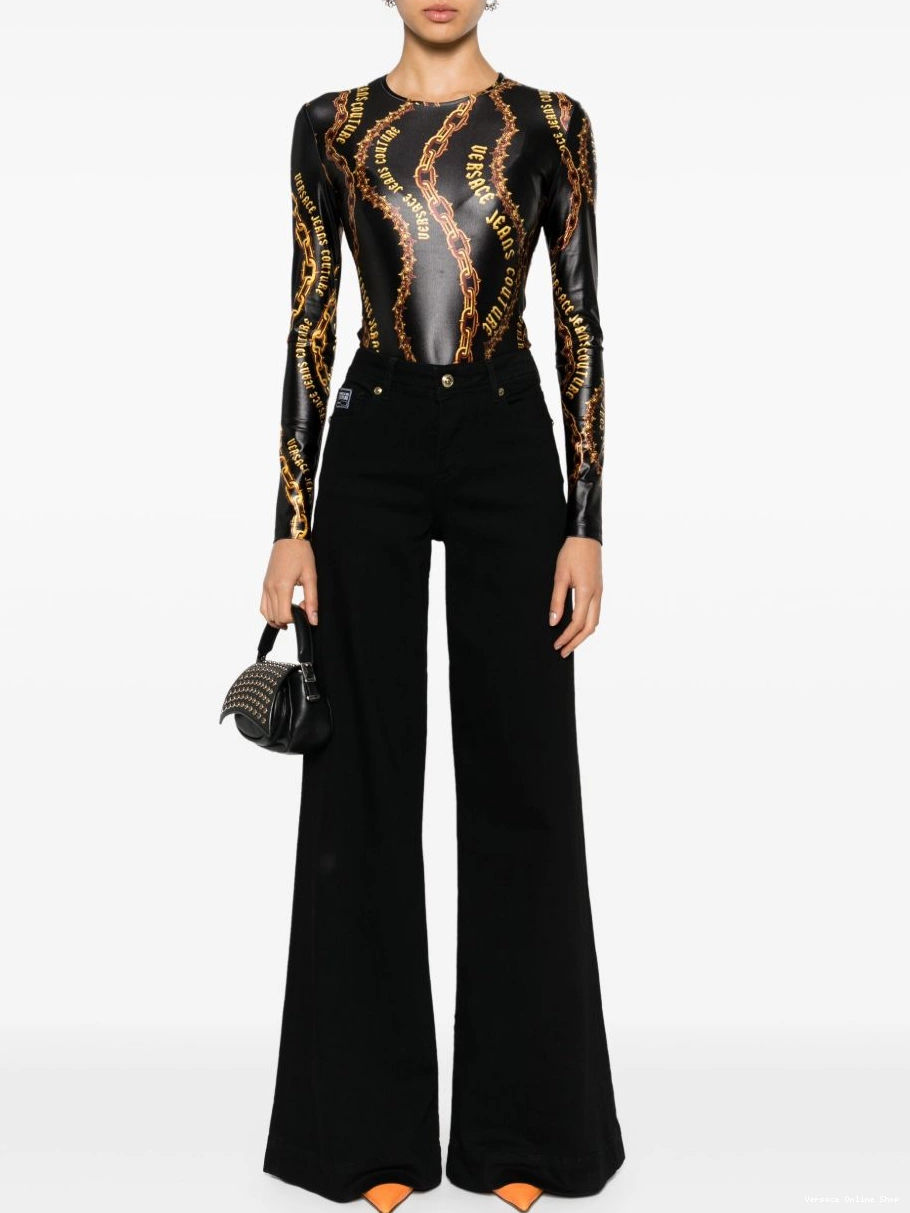 Cheap Versace Chain Couture Women bodysuit Couture Jeans 0520